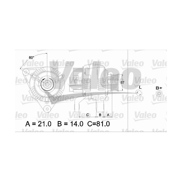 Kintamosios srovės generatorius VALEO 437188