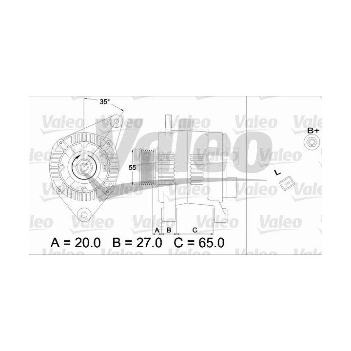 Kintamosios srovės generatorius VALEO 437196