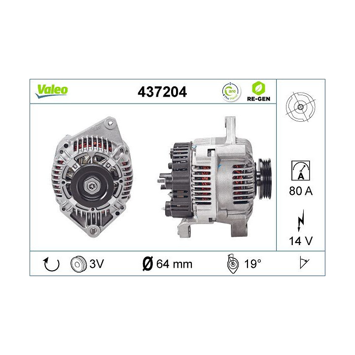 Kintamosios srovės generatorius VALEO 437204
