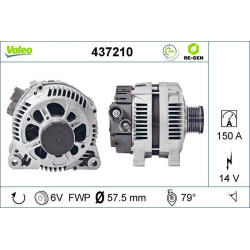 Kintamosios srovės generatorius VALEO 437210