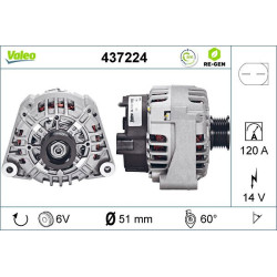 Kintamosios srovės generatorius VALEO 437224