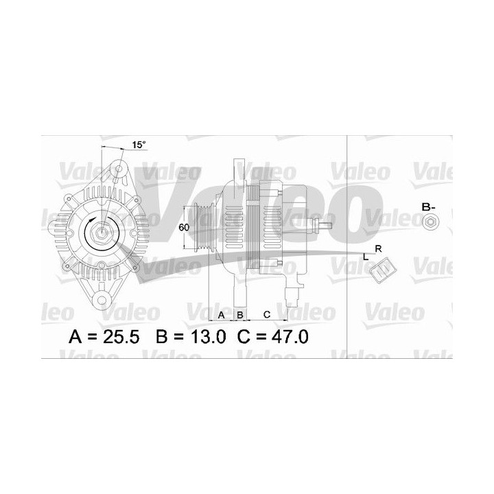 Kintamosios srovės generatorius VALEO 437337