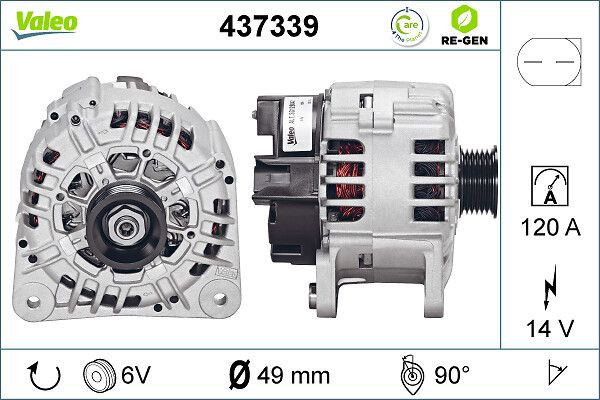 Kintamosios srovės generatorius VALEO 437339