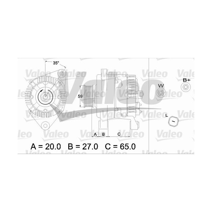 Kintamosios srovės generatorius VALEO 437347