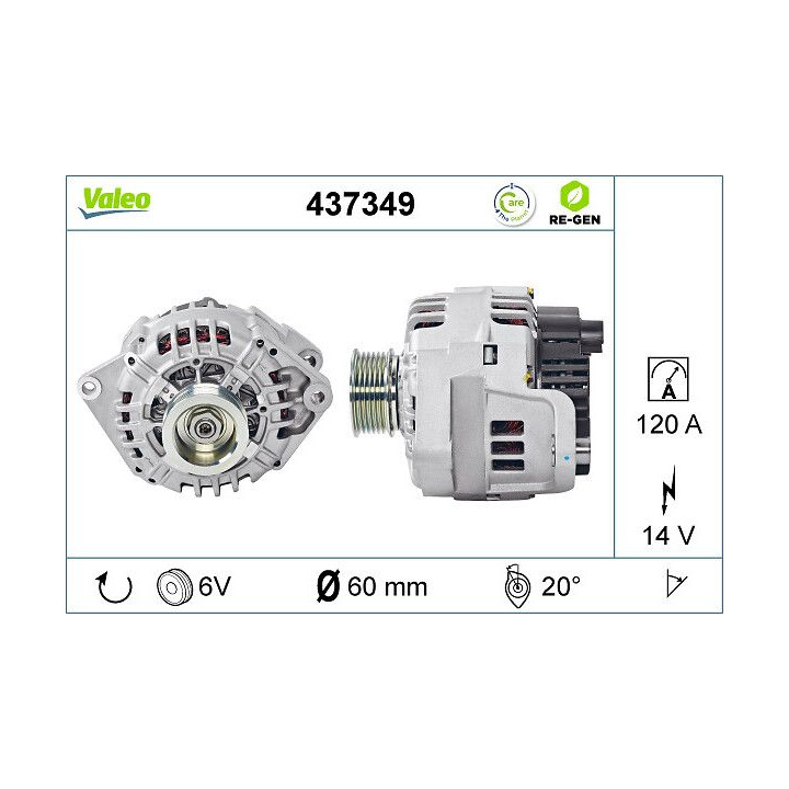 Kintamosios srovės generatorius VALEO 437349