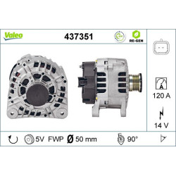 Kintamosios srovės generatorius VALEO 437351