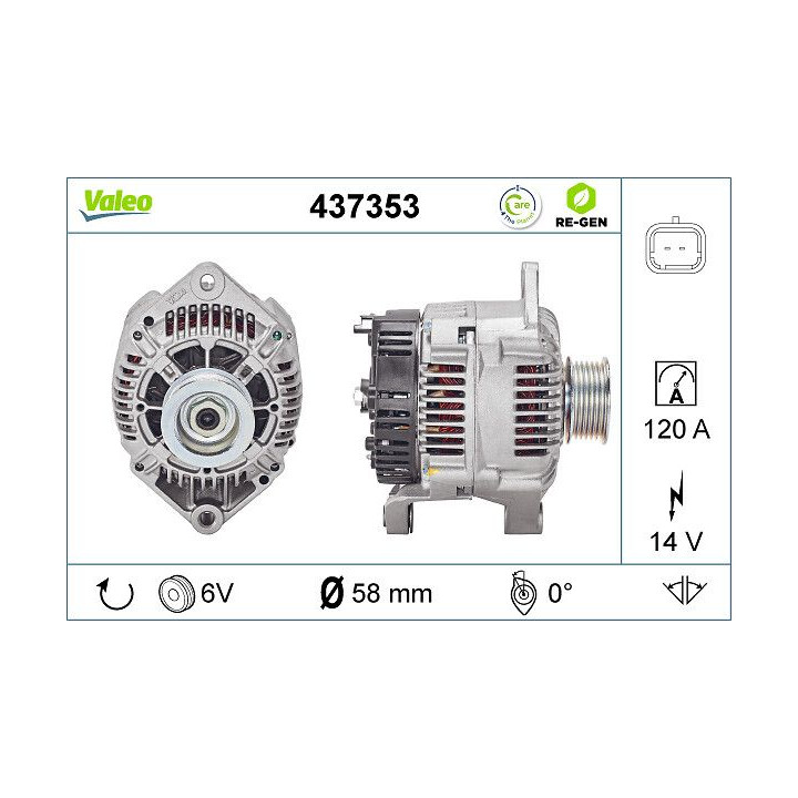 Kintamosios srovės generatorius VALEO 437353