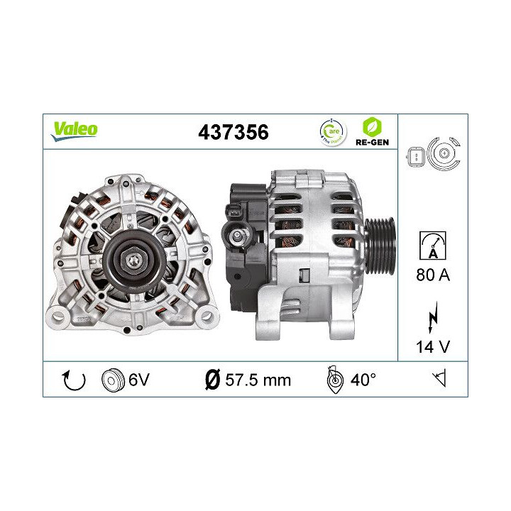 Kintamosios srovės generatorius VALEO 437356