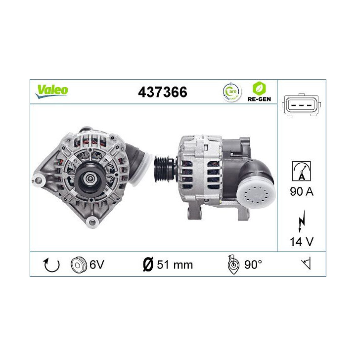 Kintamosios srovės generatorius VALEO 437366