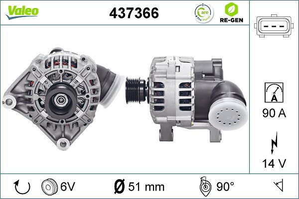 Kintamosios srovės generatorius VALEO 437366