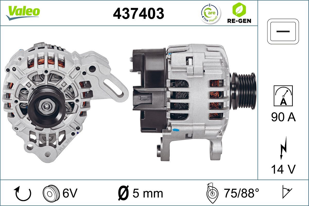 Kintamosios srovės generatorius VALEO 437403
