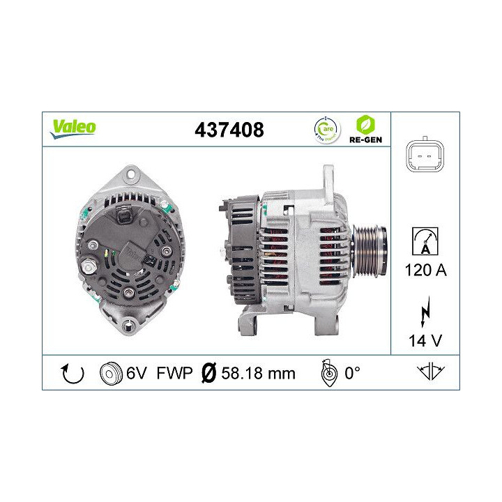 Kintamosios srovės generatorius VALEO 437408