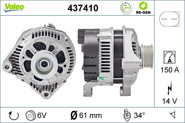 Kintamosios srovės generatorius VALEO 437410