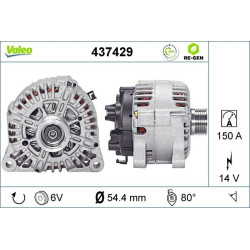 Kintamosios srovės generatorius VALEO 437429