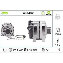 Kintamosios srovės generatorius VALEO 437432