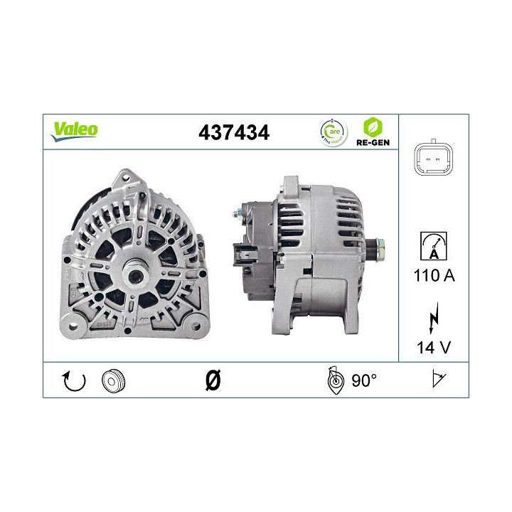 Kintamosios srovės generatorius VALEO 437434