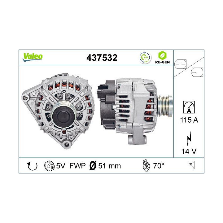 Kintamosios srovės generatorius VALEO 437532