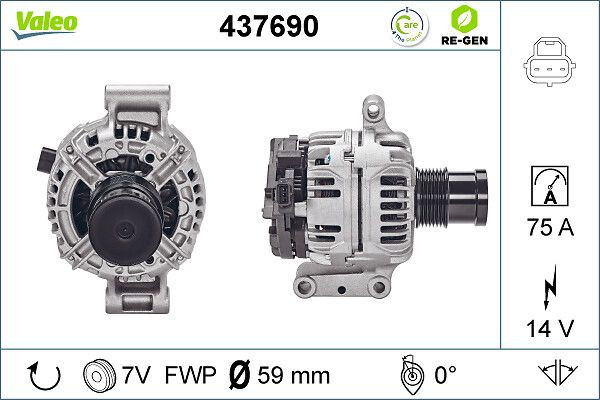 Kintamosios srovės generatorius VALEO 437690