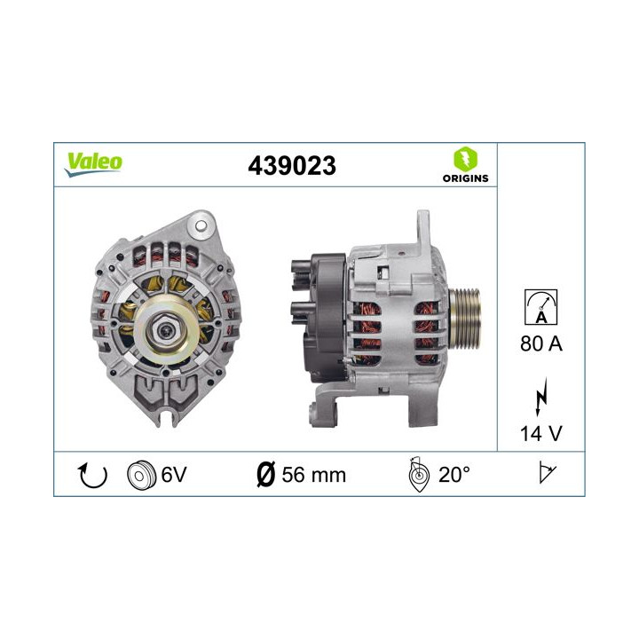 Kintamosios srovės generatorius VALEO 439023