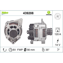 Kintamosios srovės generatorius VALEO 439208