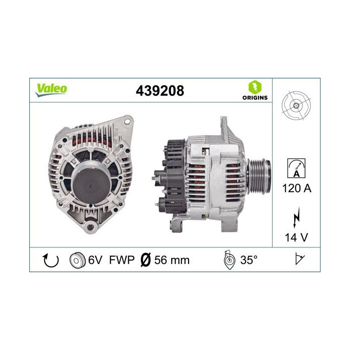 Kintamosios srovės generatorius VALEO 439208