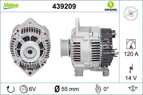 Kintamosios srovės generatorius VALEO 439209