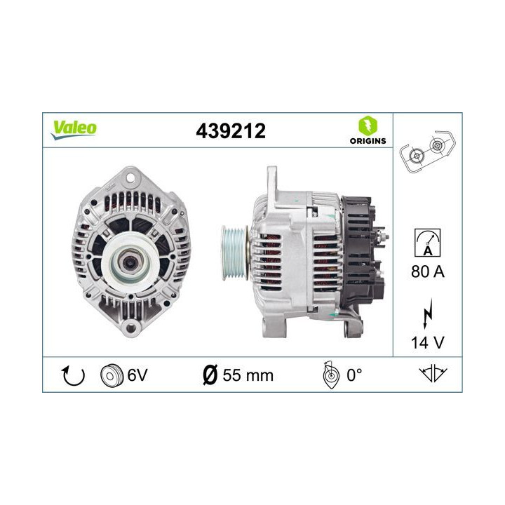 Kintamosios srovės generatorius VALEO 439212