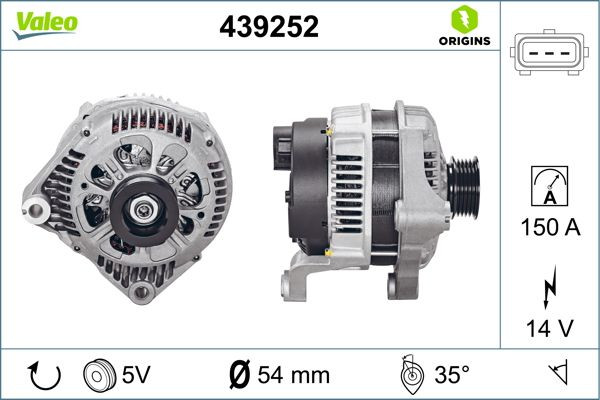 Kintamosios srovės generatorius VALEO 439252
