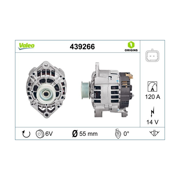 Kintamosios srovės generatorius VALEO 439266