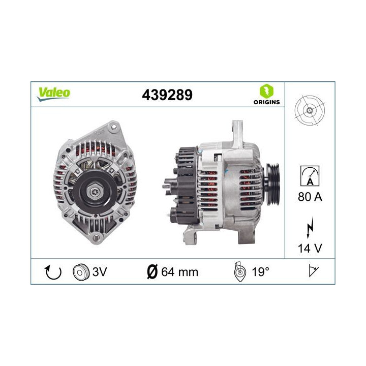 Kintamosios srovės generatorius VALEO 439289
