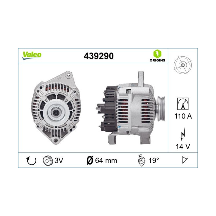Kintamosios srovės generatorius VALEO 439290