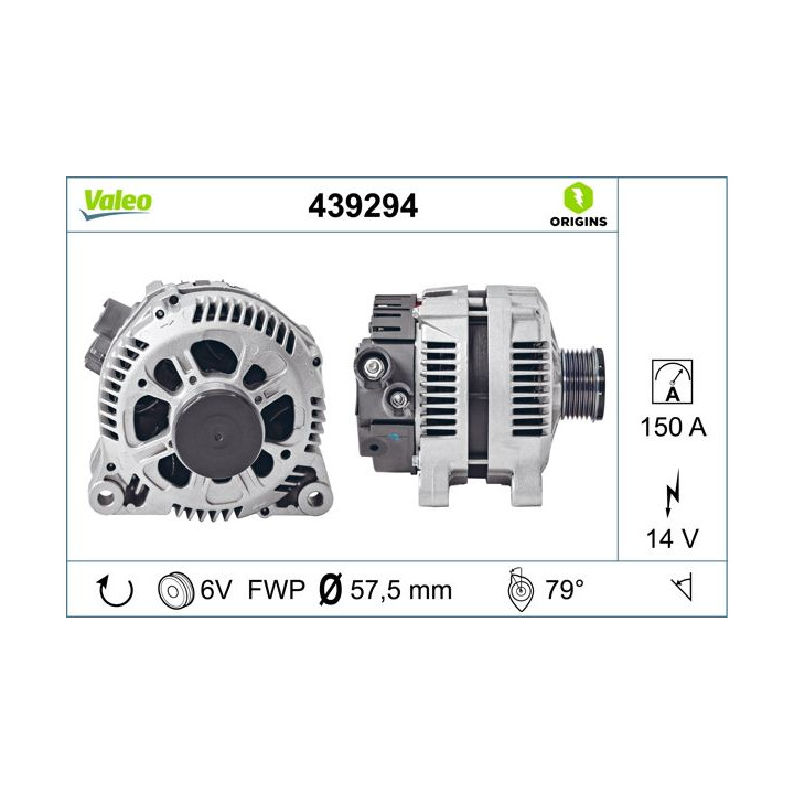 Kintamosios srovės generatorius VALEO 439294