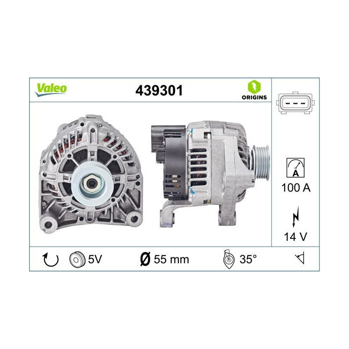 Kintamosios srovės generatorius VALEO 439301