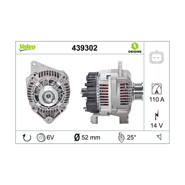 Kintamosios srovės generatorius VALEO 439302