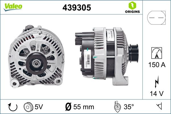 Kintamosios srovės generatorius VALEO 439305