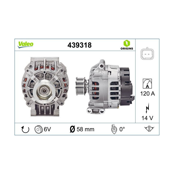 Kintamosios srovės generatorius VALEO 439318