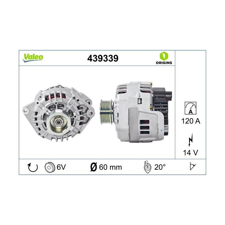 Kintamosios srovės generatorius VALEO 439339