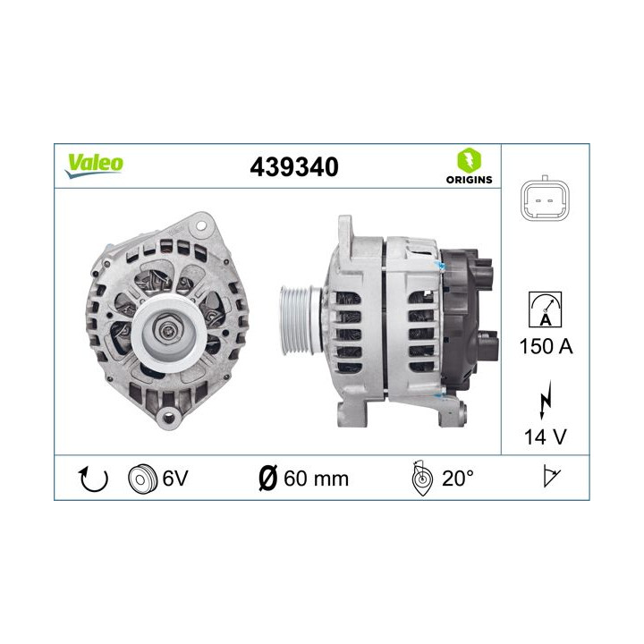 Kintamosios srovės generatorius VALEO 439340