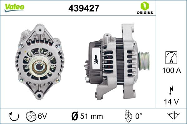 Kintamosios srovės generatorius VALEO 439427