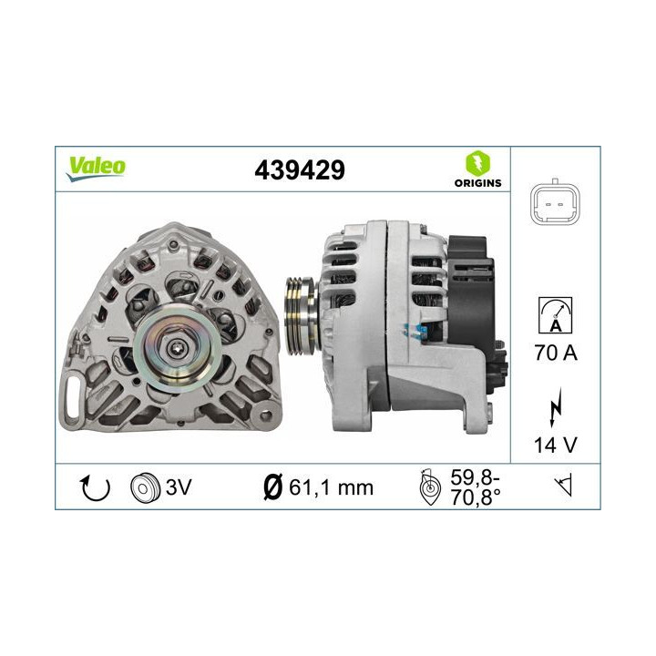 Kintamosios srovės generatorius VALEO 439429