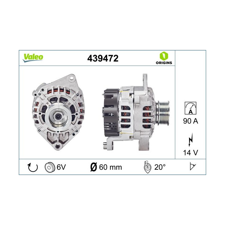 Kintamosios srovės generatorius VALEO 439472