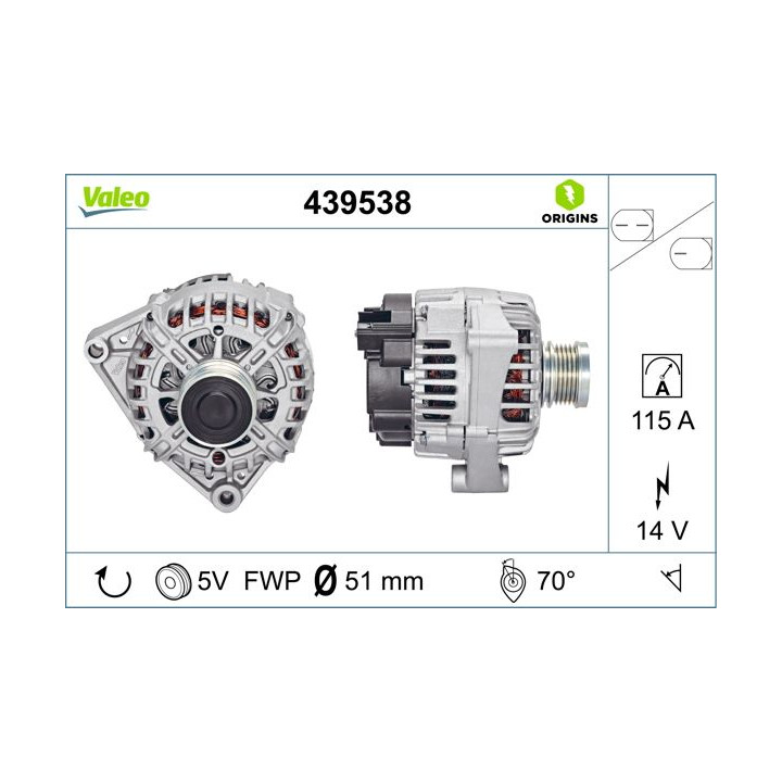 Kintamosios srovės generatorius VALEO 439538