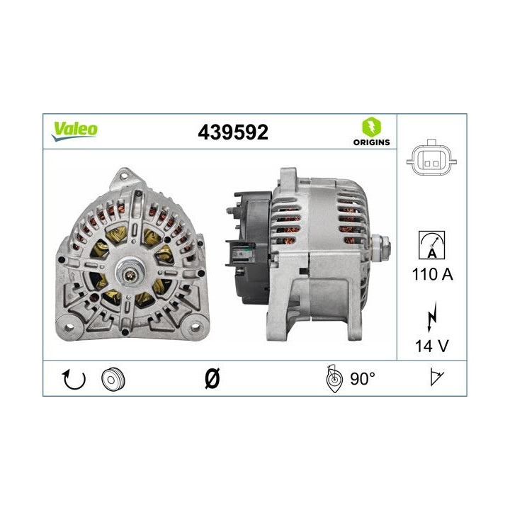 Kintamosios srovės generatorius VALEO 439592