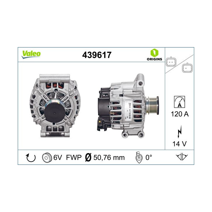 Kintamosios srovės generatorius VALEO 439617
