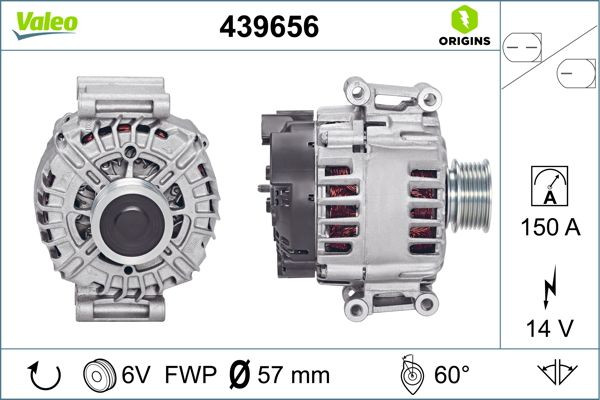 Kintamosios srovės generatorius VALEO 439656