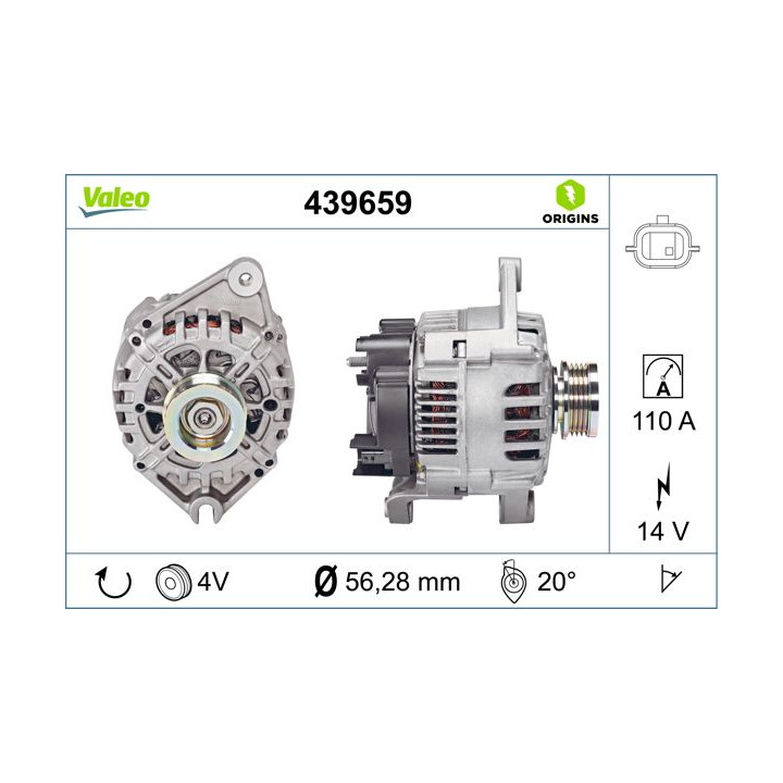 Kintamosios srovės generatorius VALEO 439659