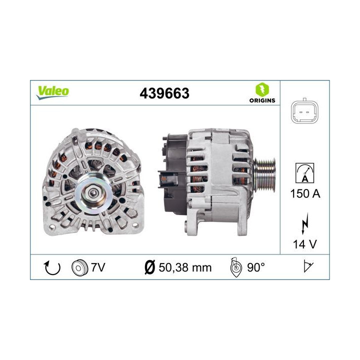 Kintamosios srovės generatorius VALEO 439663