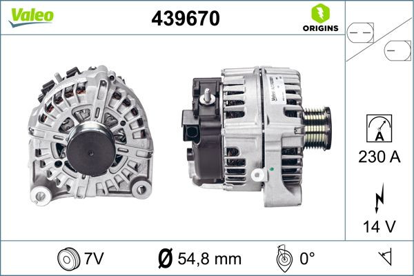 Kintamosios srovės generatorius VALEO 439670