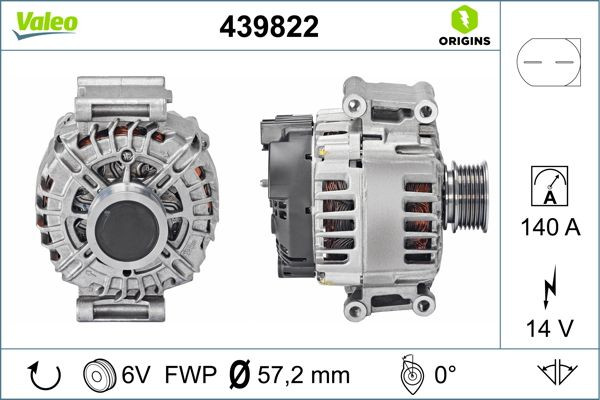 Kintamosios srovės generatorius VALEO 439822