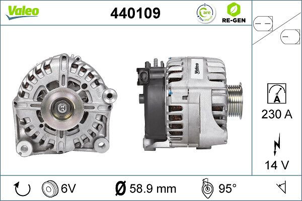 Kintamosios srovės generatorius VALEO 440109